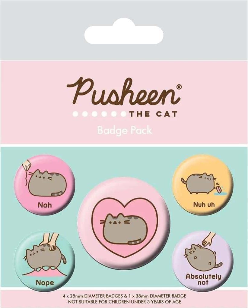 Pusheen: Pyramid - Nah (Pin Badge Pack)