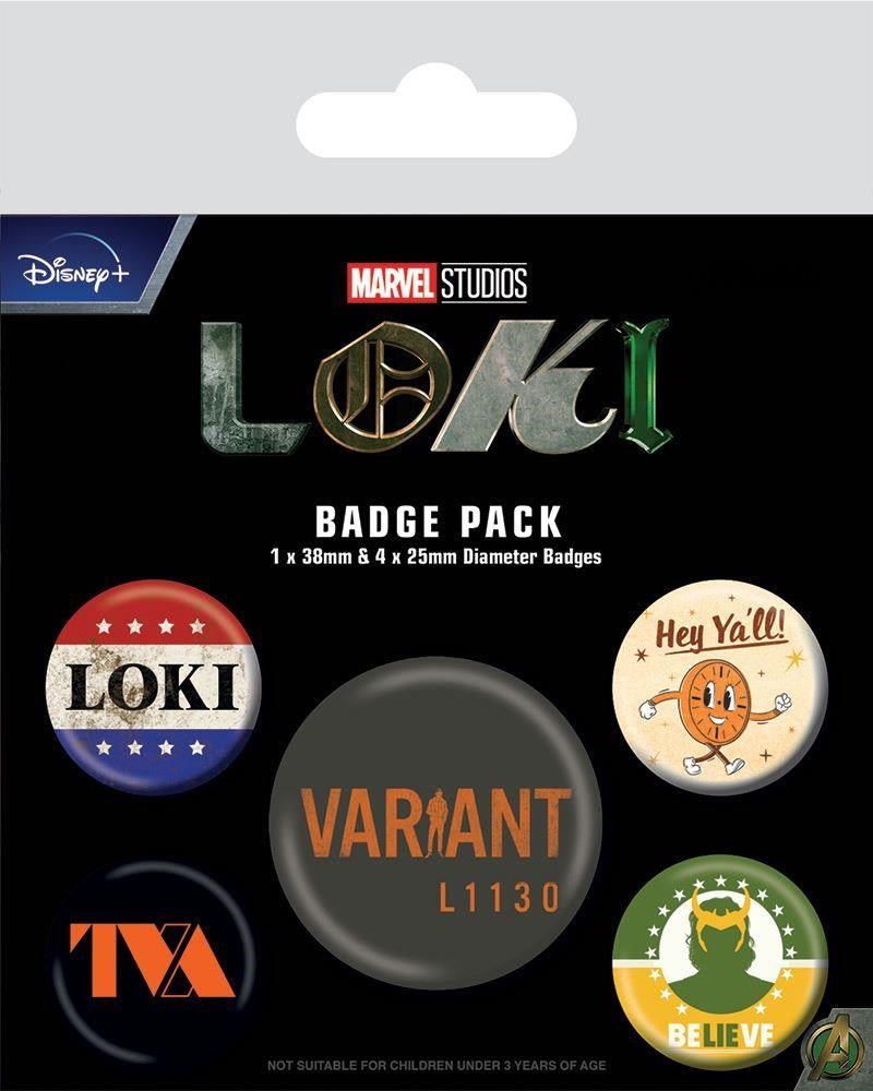 Marvel: Pyramid - Loki Tva (Badge pack / Set Spille)