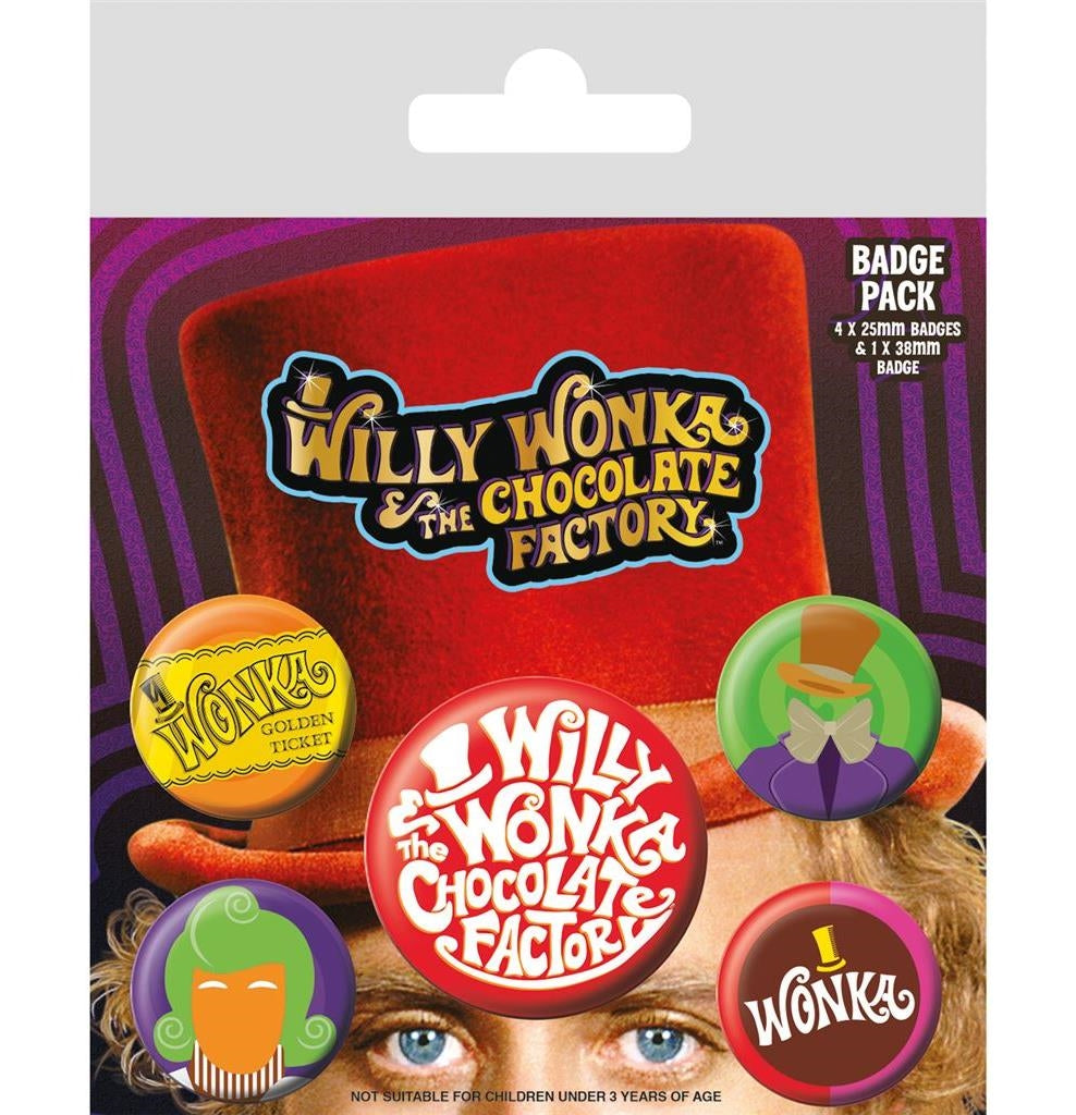 Willy Wonka & The Chocolate Factory - Badge Pack
