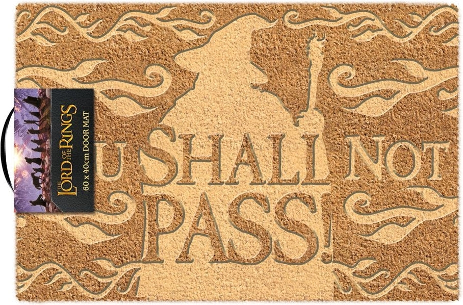 The Lord Of The Rings (You Shall Not Pass) Embossed Coir Doormat