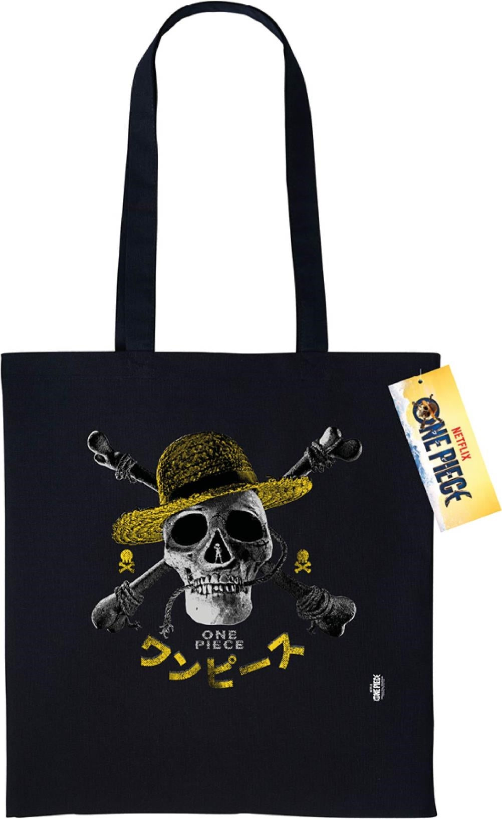 One Piece Live Action (Skull Hat) Black Tote Bag