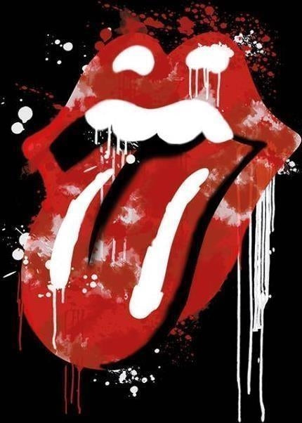 Rolling Stones (The): Pyramid - Graffiti Lips (Stampa Su Tela 60X80 Cm)