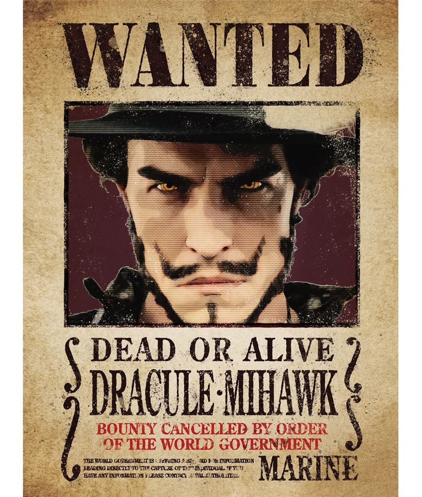 One Piece: Live Action - Mihawk Wanted Poster (Collector Print / Stampa)