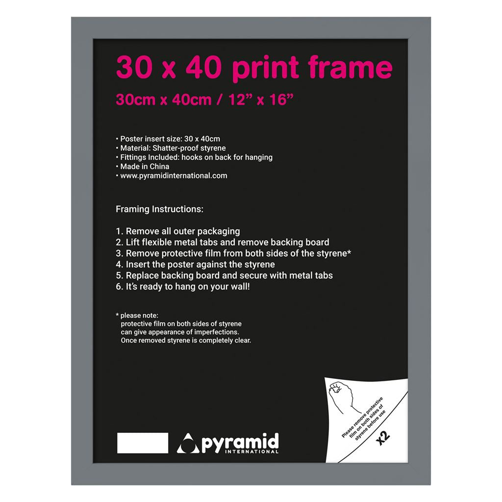 Frame - Grey Ash Wood Frame 40X30Cm (New Spec 20X15 Profile)