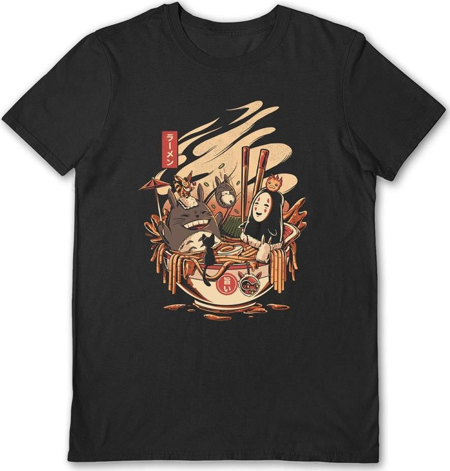 Ilustrata (Ramen Pool Party) Black Unisex T-Shirt Small