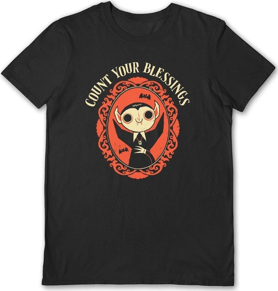 Dinomike (Count Your Blessings) Black Unisex T-Shirt Large