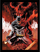Batman Comic Covers (Batman Red Skull) Collector Print (Framed)