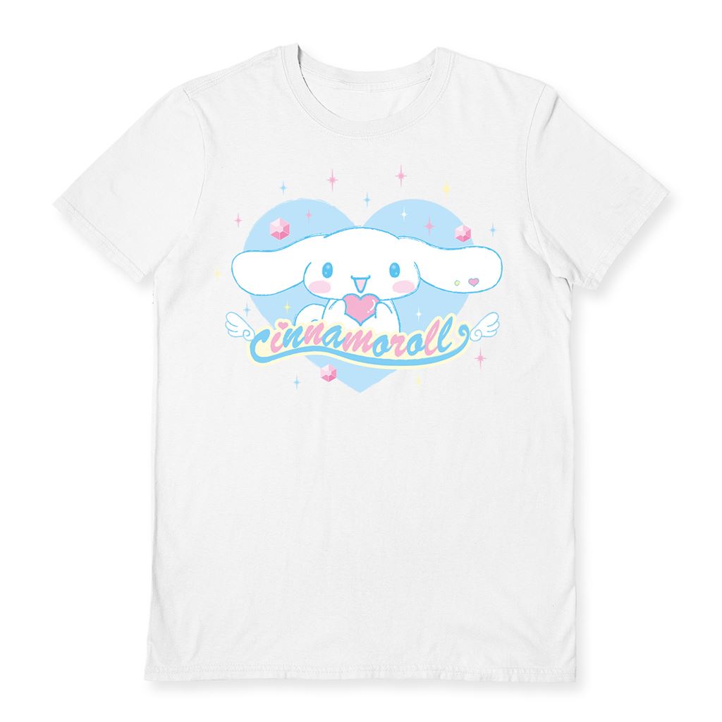 Sanrio (Cinnamorol Heart) White L Unisex T-Shirt