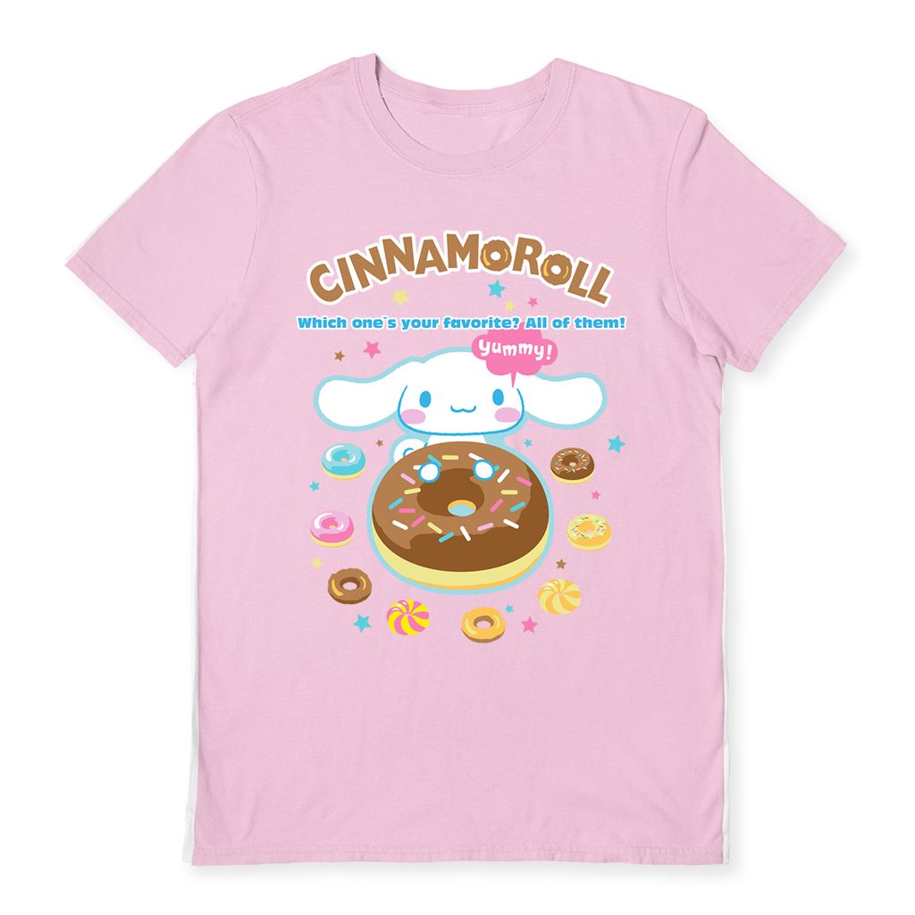 Sanrio (Cinnamoroll Yummy) Light Pink M Unisex T-Shirt