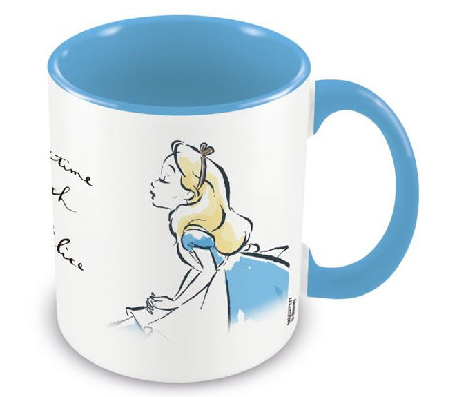 Disney: Pyramid - Alice In Wonderland - Teatime With Alice (Blue Coloured Inner Mug / Tazza)