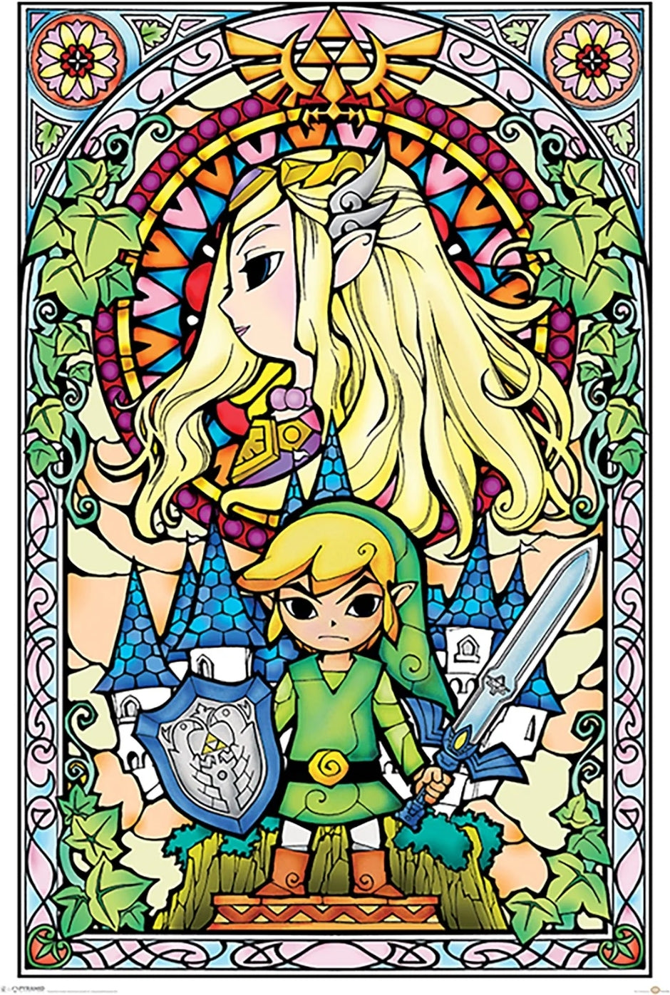 Nintendo: Pyramid - The Legend Of Zelda - Stained Glass (Poster Maxi 61X91,5 Cm)