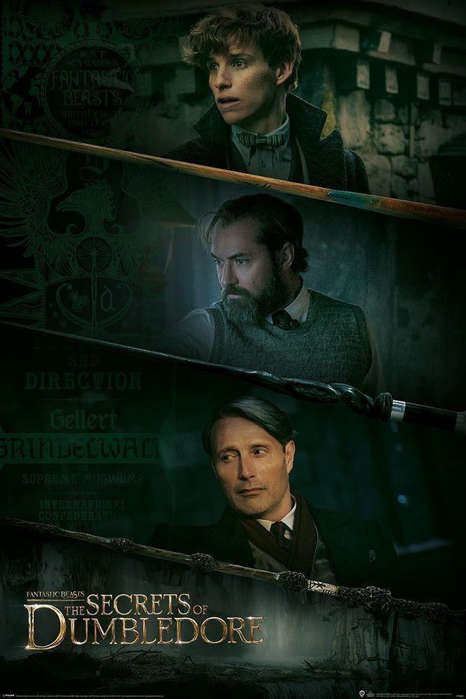 Fantastic Beasts: Pyramid - The Secret Of Dumbledore - Three Wands (Poster Maxi 61X91,5 Cm)