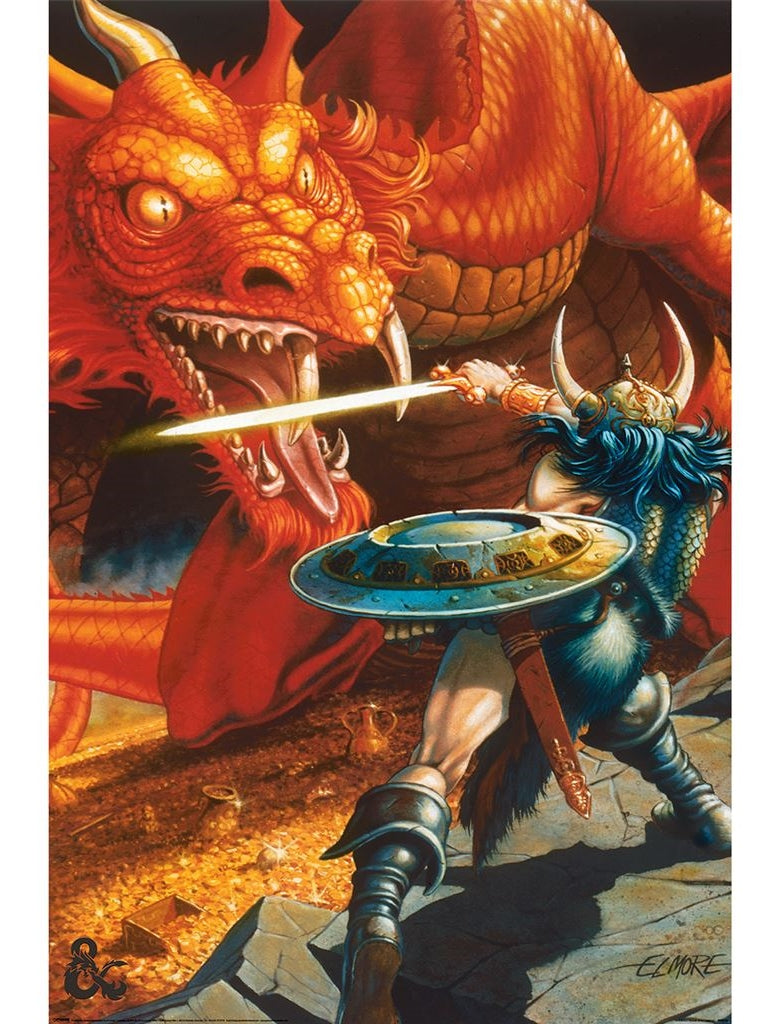 Dungeons & Dragons (Classic Red Dragon Battle) Maxi Poster