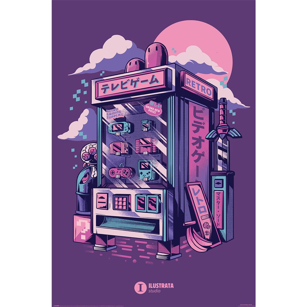 Ilustrata (Retro Vending Machine) Maxi Poster