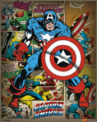 Marvel: Pyramid - Captain America - Retro (Poster Mini 40x50 Cm)
