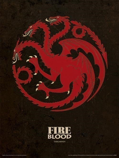Game Of Thrones: Pyramid - Targaryen (Stampa 30X40 Cm)