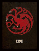 Game Of Thrones: Pyramid - Targaryen (Stampa In Cornice Plexiglass 30X40 Cm)