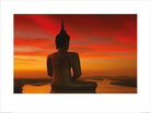Pyramid: Stuart Meikle - Sun Setting Over The Mekong (Stampa 60X80 Cm)