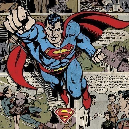 Dc Comics: Pyramid - Superman: Pyramid - Burst (Stampa Su Tela 40X40 Cm)