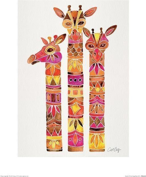 Cat Coquillette: Pyramid - Giraffes (Stampa 30X40 Cm)