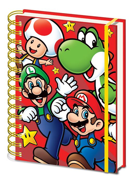 Nintendo: Pyramid - Super Mario - Run (A5 Wiro Notebook / Quaderno)