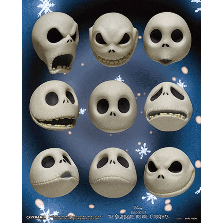 Disney: Pyramid - The Nightmare Before Christmas - Jack Expressions - 25X20 Cm (3D Lenticular Print / Stampa)