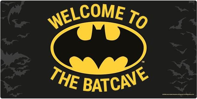 Dc Comics: Pyramid - Batman - Welcome To The Batcave - Sign 30x60 (Metal Sign / Targa Metallica)