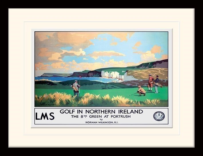 Pyramid: Northern Ireland (Portrush Green By Norman Wilkinson) (Stampa In Cornice)