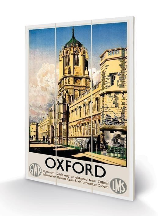 Pyramid: Oxford (Tom Tower By Ernest Coffin) Micro Wood (Stampa Su Legno)