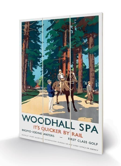 Pyramid: Woodhall Spa (Horse By Frank Newbould) Micro Wood (Stampa Su Legno)