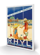 Pyramid: Rhyl (Bucket & Spade By Jackson Burton) Micro Wood (Stampa Su Legno)
