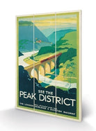 Pyramid: Peak District (Train By S R Wyatt) Micro Wood (Stampa Su Legno)