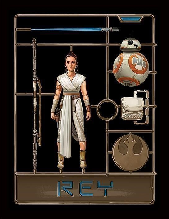 Star Wars: Pyramid - The Rise Of Skywalker (Rey Model) (Stampa In Cornice)