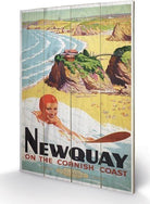 Pyramid: Newquay - Surf (Stampa Su Legno 59X40Cm)