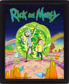 Rick And Morty: Pyramid - Portal - Framed 25X20 Cm (3D Lenticular Print / Stampa)