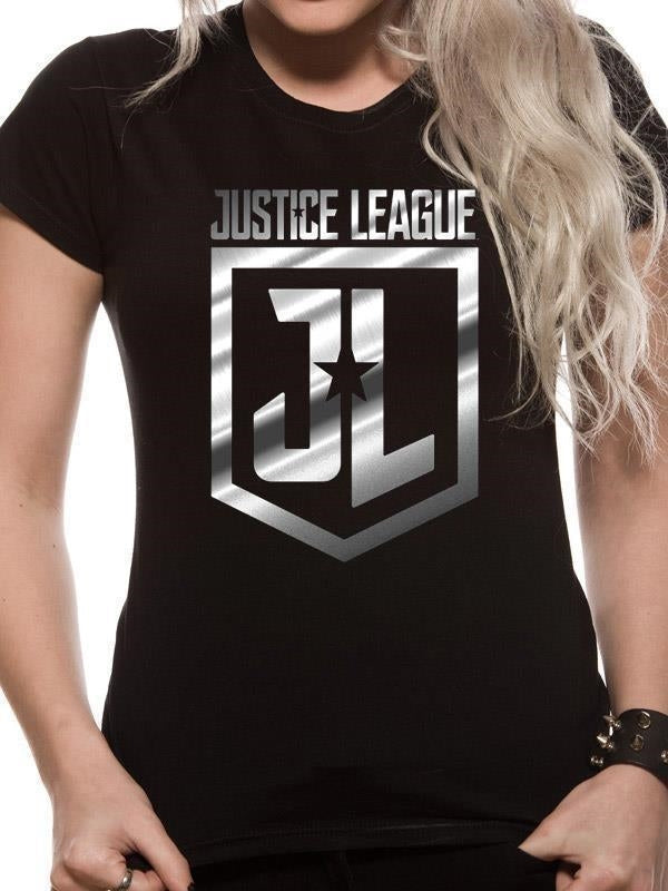 Dc Comics: Justice League - Foil Logo (T-Shirt Donna Tg. L)