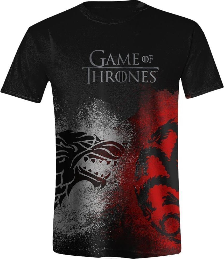 Game Of Thrones: Sigil Face Off Black (T-Shirt Unisex Tg. S)