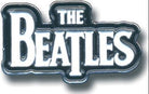 Beatles (The): Medium Drop T Logo White (Spilla Badge)