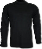 Spiral: Gothic Rock: Cross Strap Longsleeve T-shirt Black (T-Shirt Manica Lunga Unisex Tg. M)