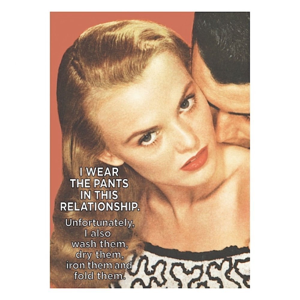 Retro Humour: I Wear The Pants (Magnete Metallo)