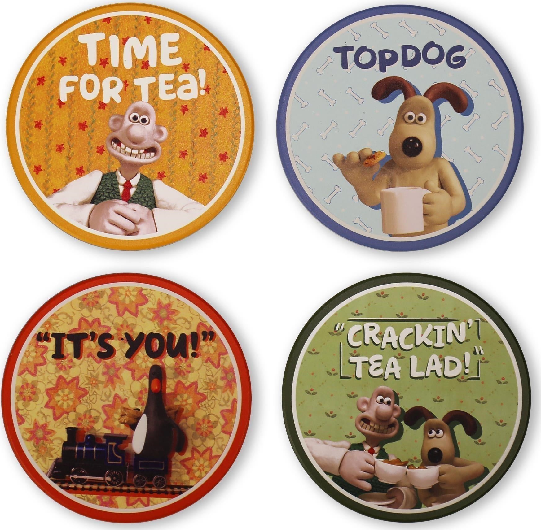 Aardman: Half Moon Bay - Wallace & Gromit - (Coasters Set Of 4 / Set Sottobicchieri)
