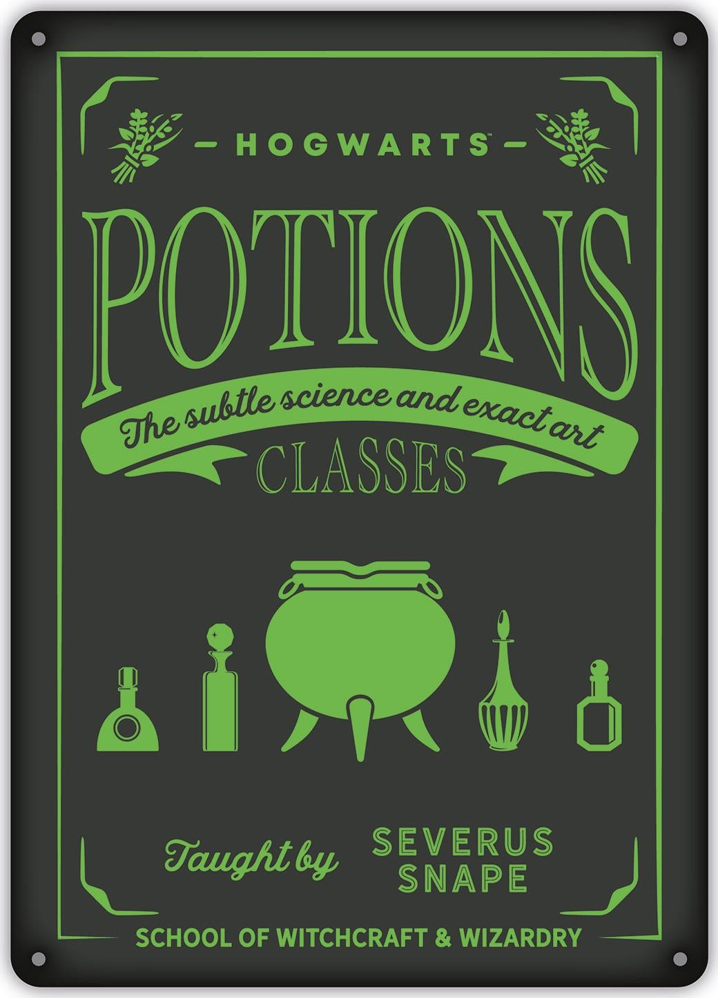 Harry Potter: Half Moon Bay - Potions (Tin Sign A5 / Cartello Latta A5)