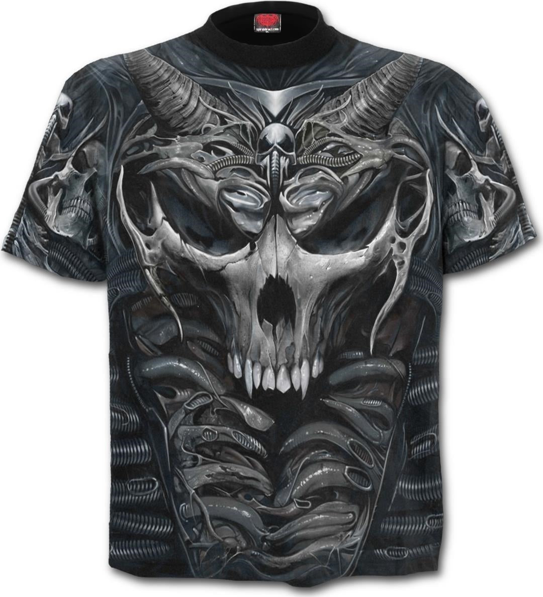 Spiral: Skull Armour - Allover Black (T-Shirt Unisex Tg. S)