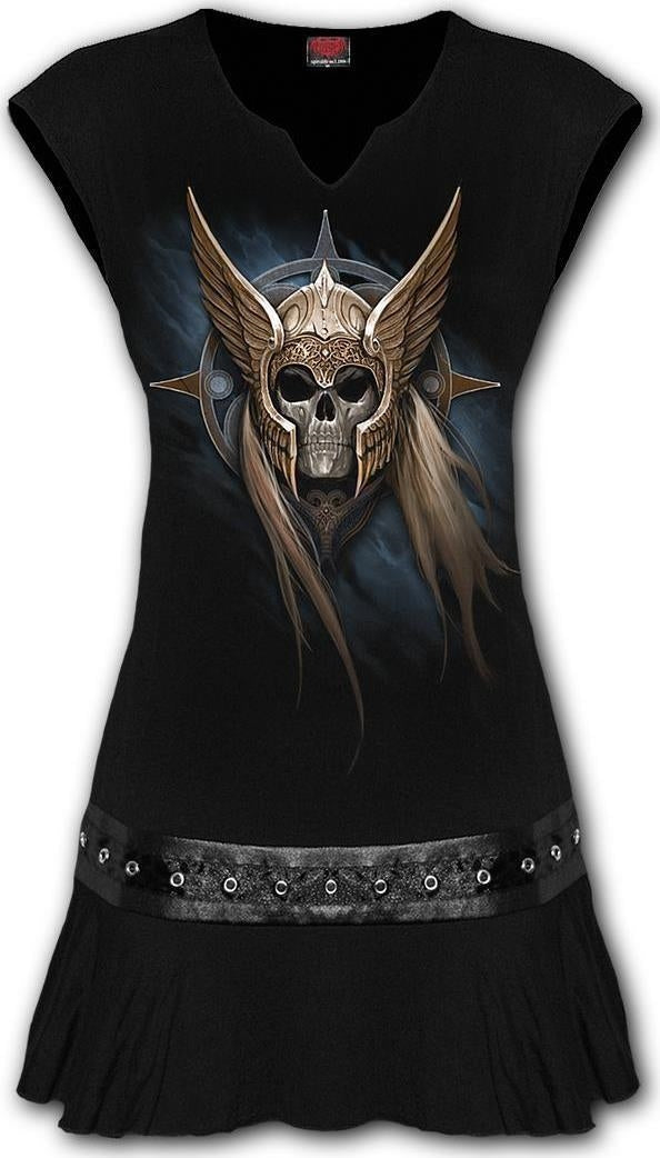 Spiral: Angel Warrior - Stud Waist Mini Dress Black (Plain) Donna S
