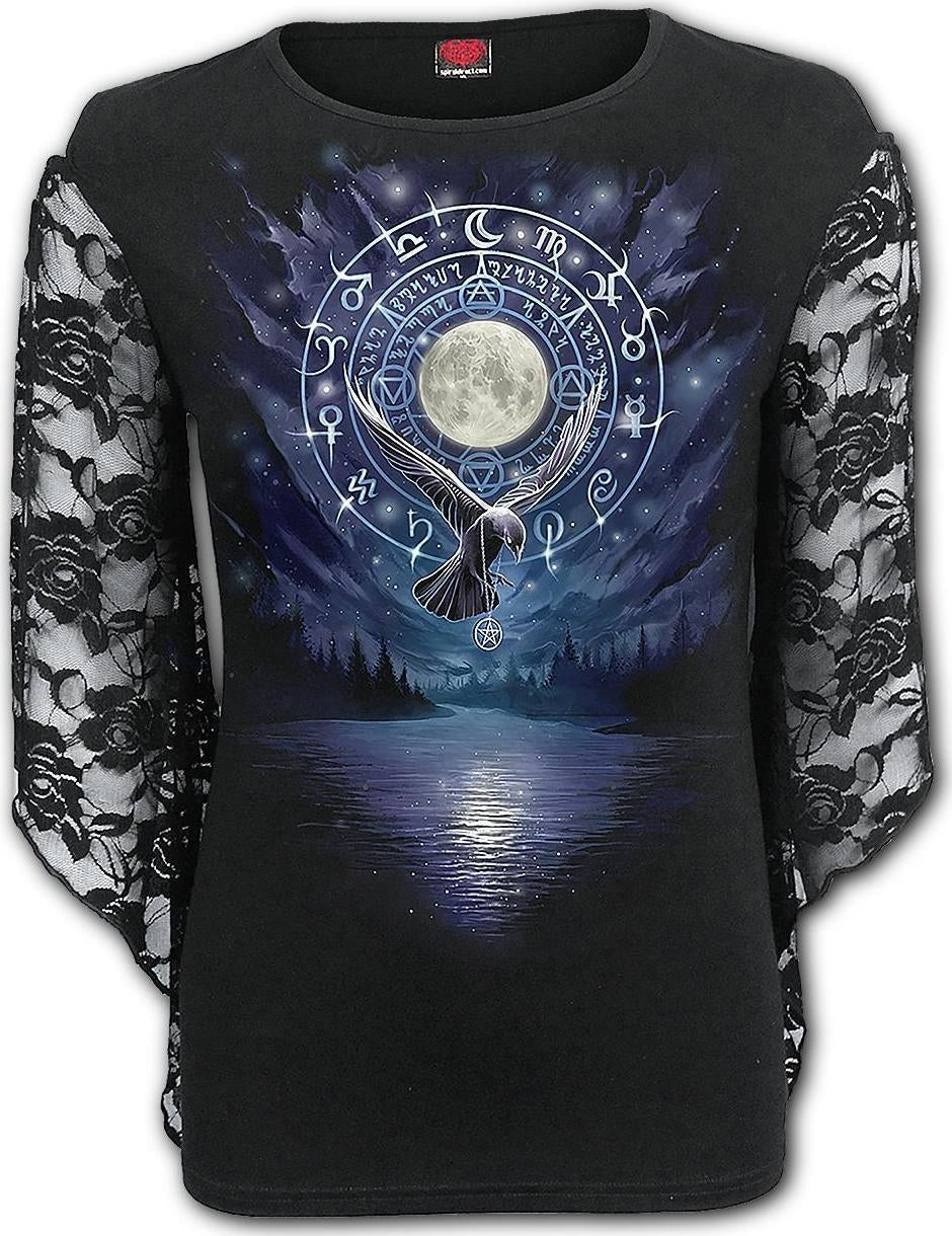 Spiral - Witchcraft - Rose Lace Sleeve Top