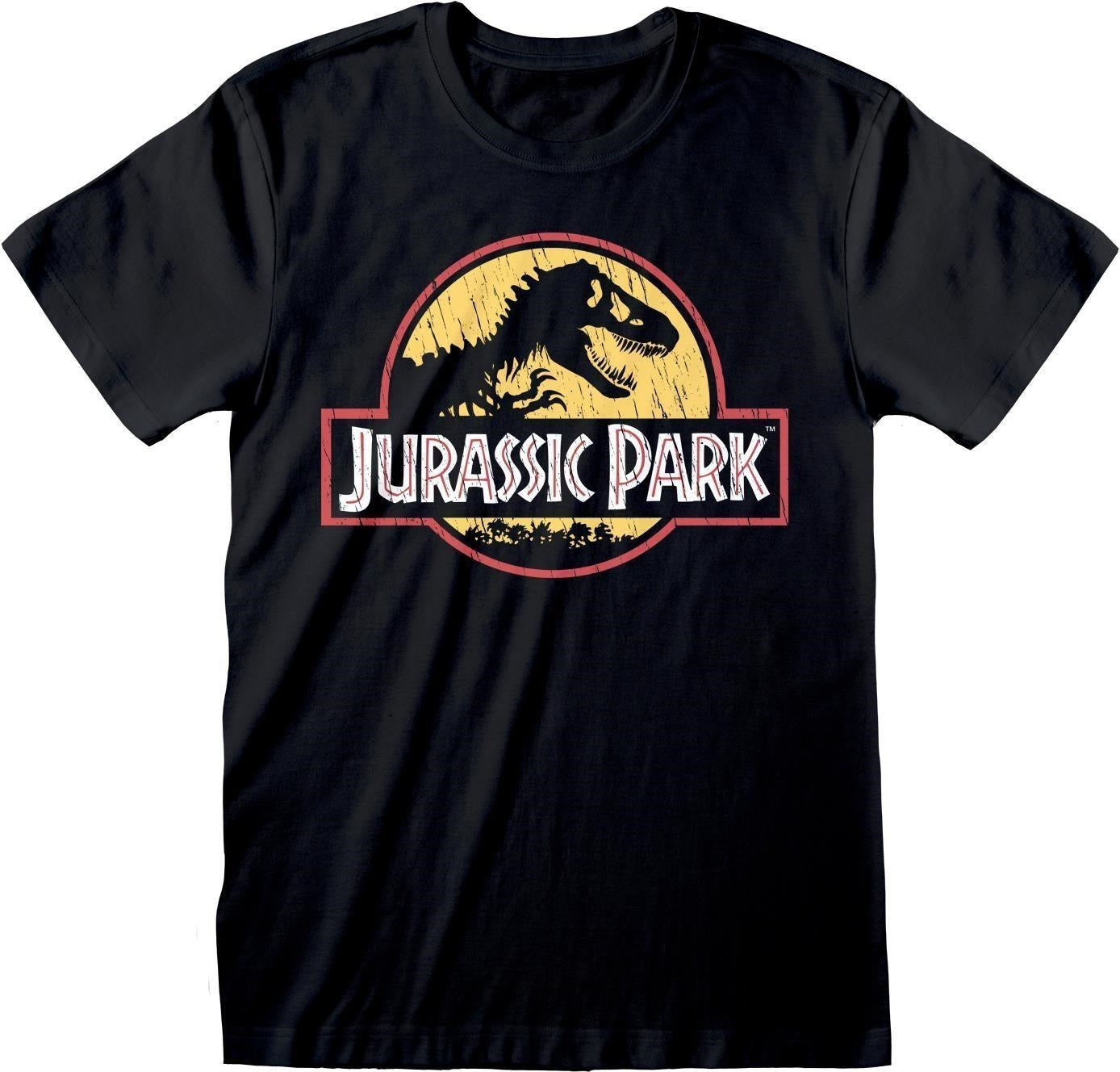 Jurassic Park: Original Logo Distressed (T-Shirt Unisex Tg. S)