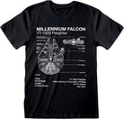 Star Wars: Millennium Falcon Sketch (T-Shirt Unisex Tg. M)