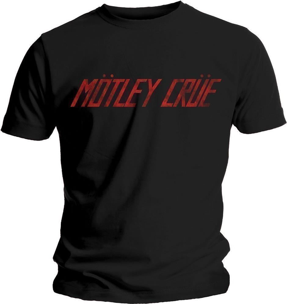 Motley Crue: Distressed Logo Black (T-Shirt Unisex Tg. L)