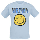 Nirvana: Rock Off - Xerox Smiley Blue (T-Shirt Unisex Tg. S)