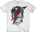 David Bowie: Rock Off - Halftone Flash Face (T-Shirt Unisex Tg. L)